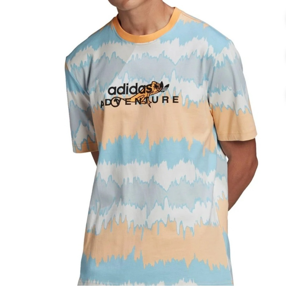 Adida adventure Chamaeleon cotton short sleeve embroidered t-shirt men size M